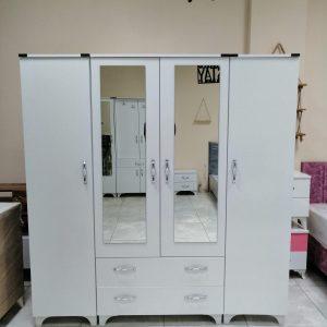180'lik Modüler Gardırop (Aynalı)