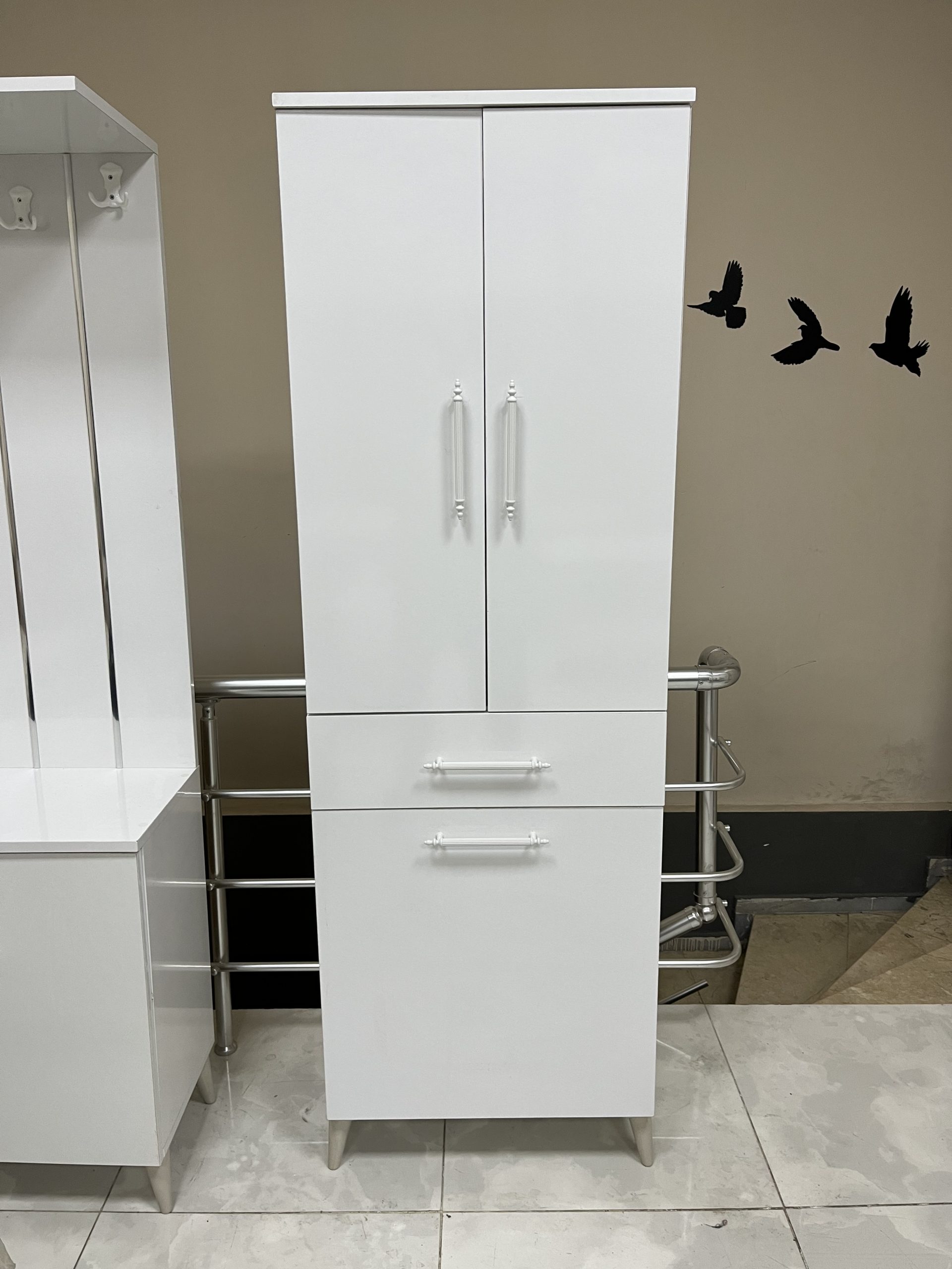 Kirli Sepetli Banyo Dolabı