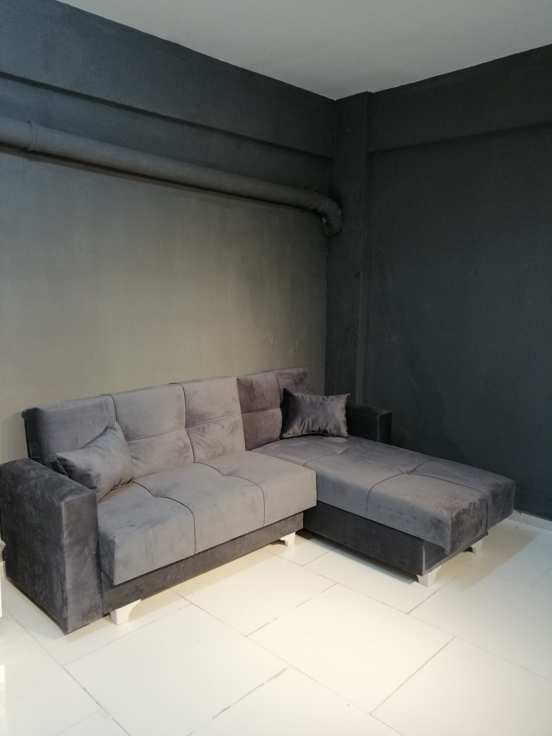 Açılabilir L Koltuk (Gri)