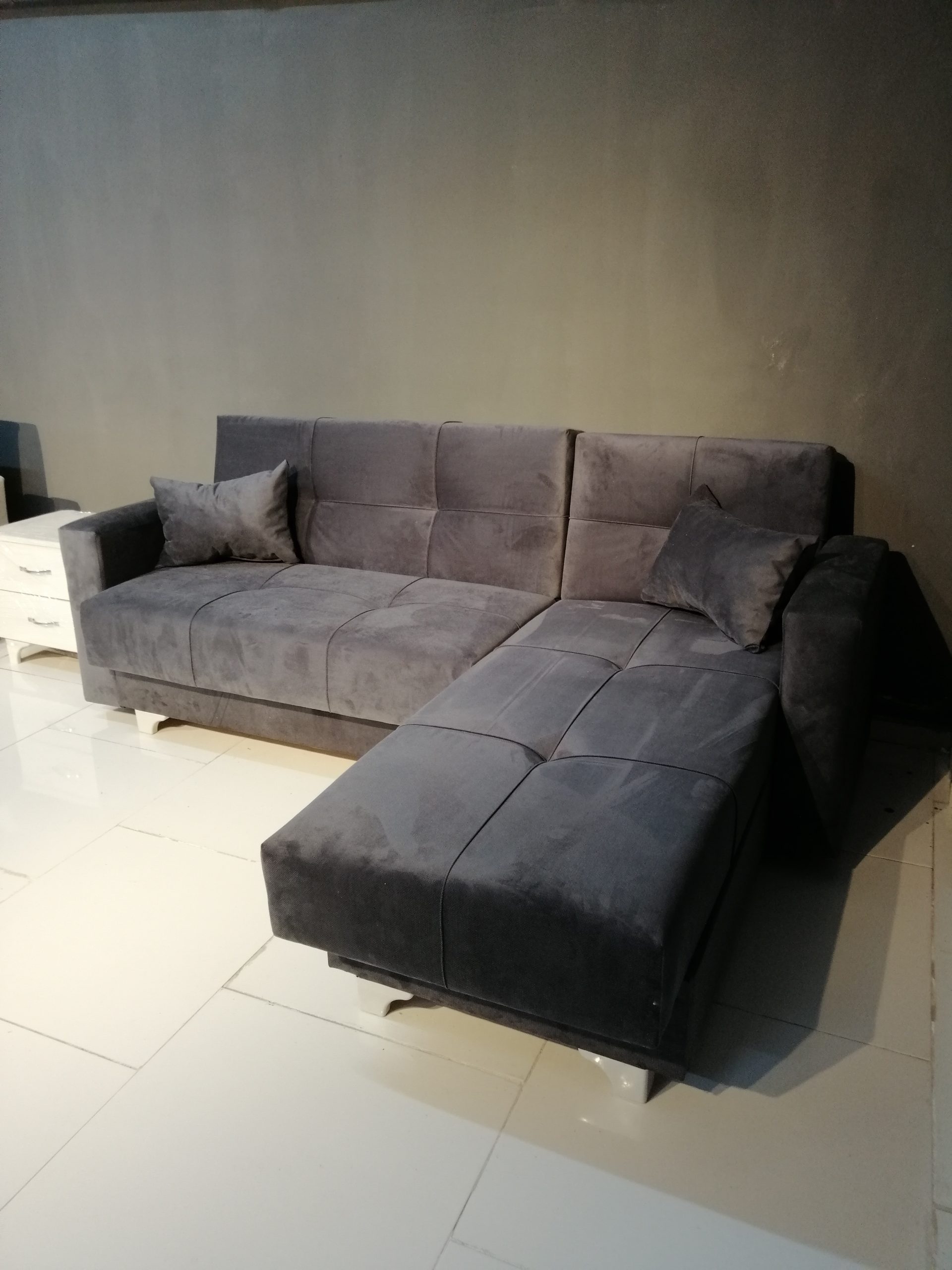 Açılabilir L Koltuk (Gri)