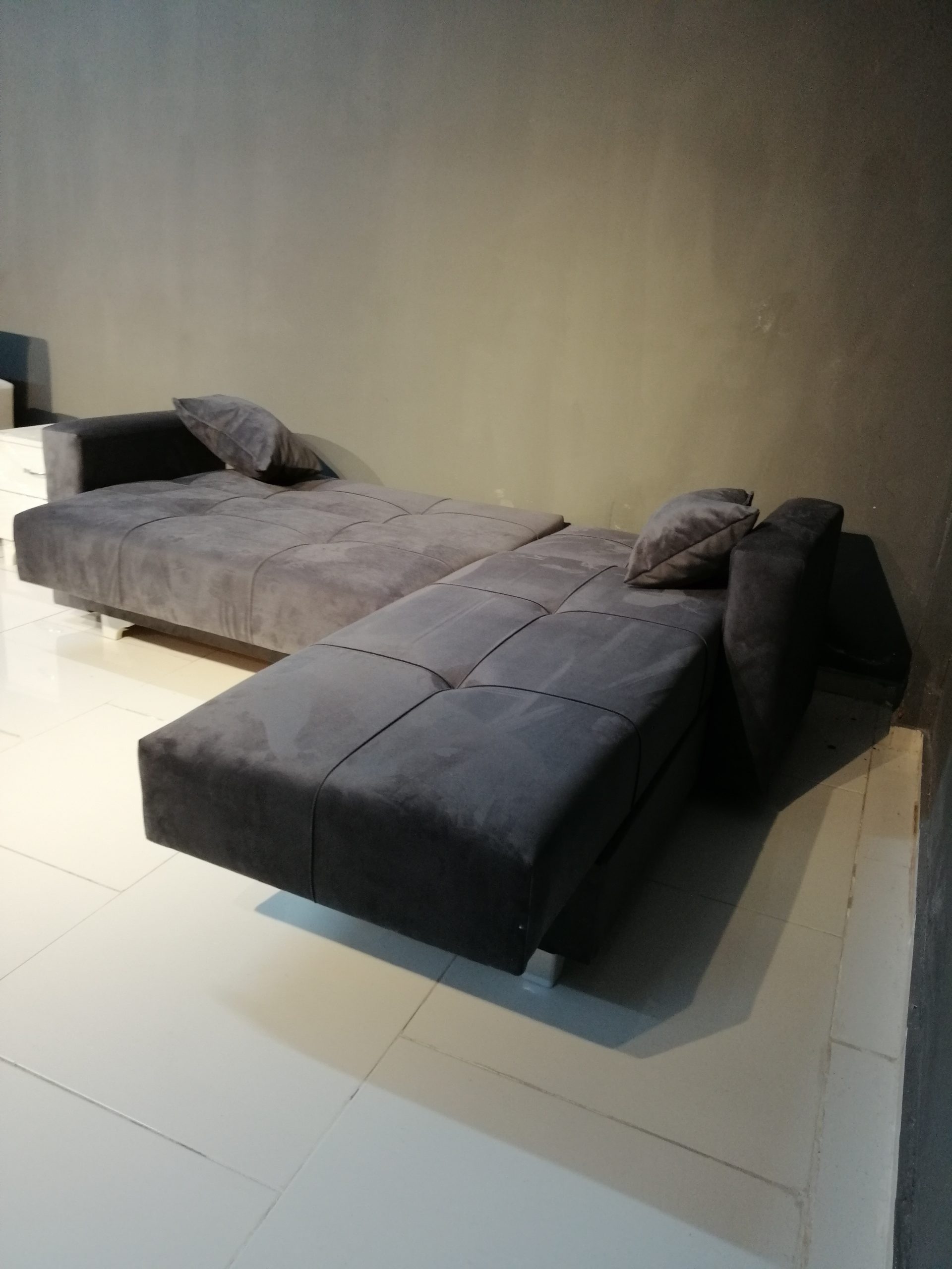 Açılabilir L Koltuk (Gri)