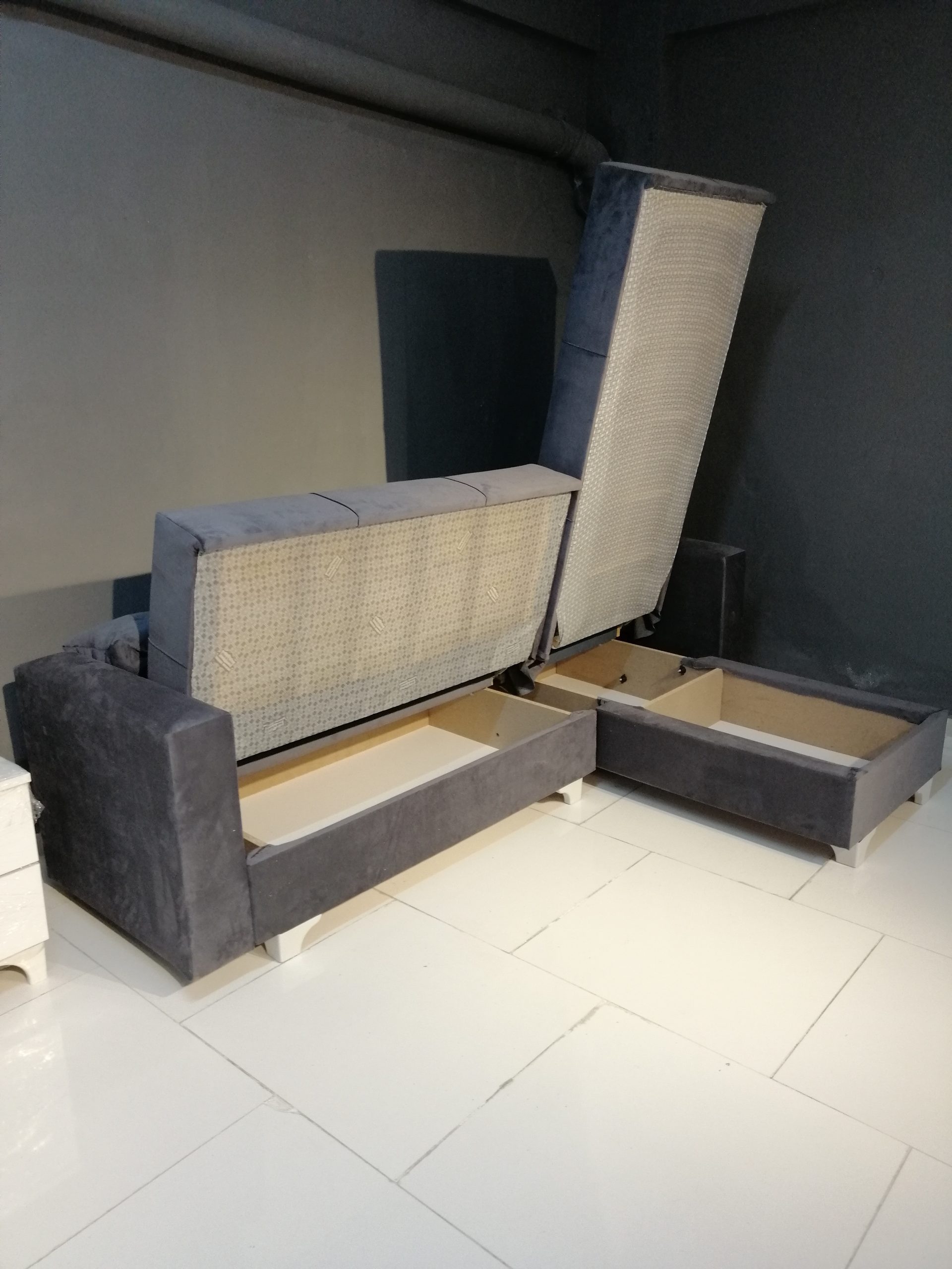 Açılabilir L Koltuk (Gri)