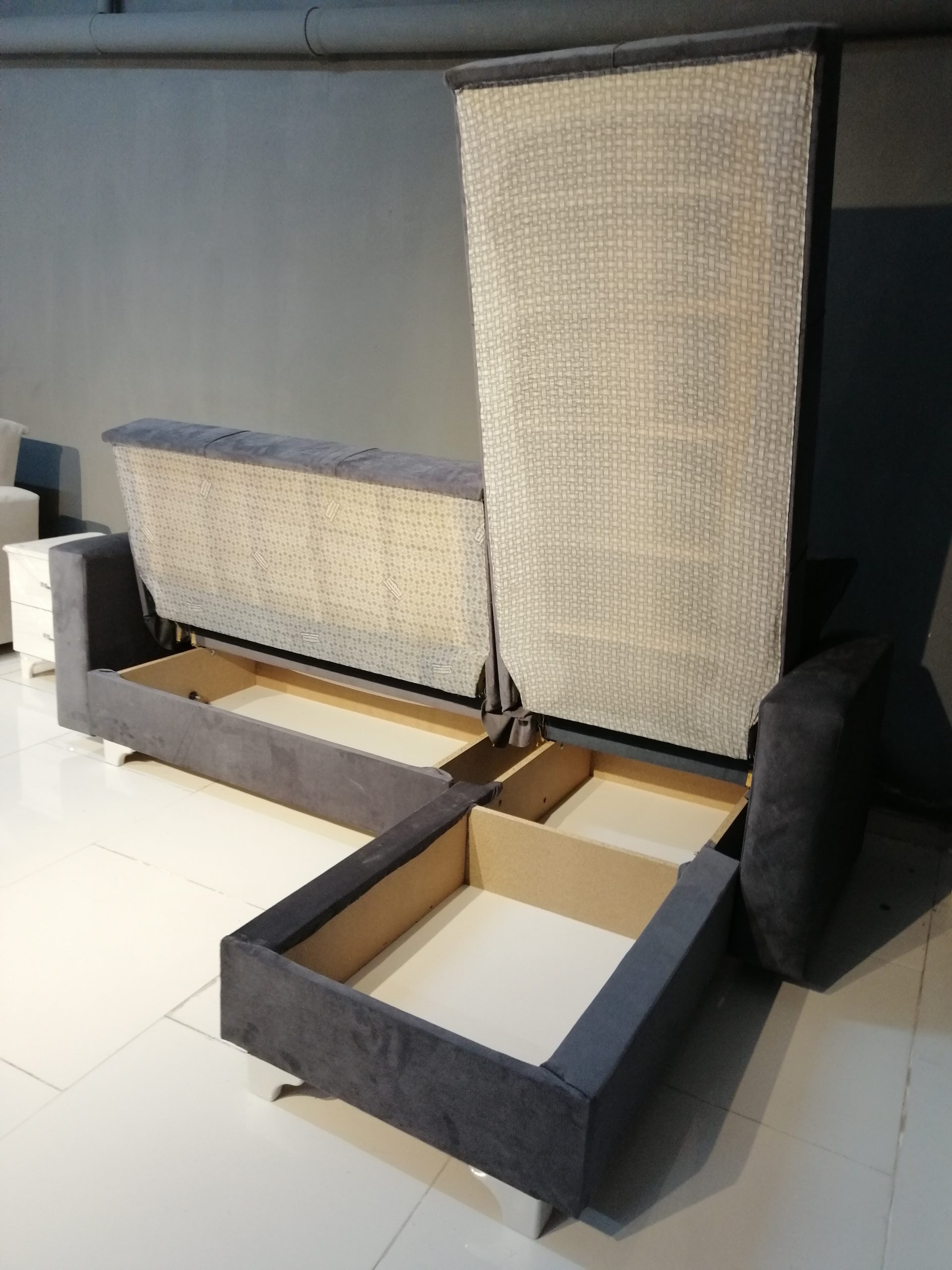 Açılabilir L Koltuk (Gri)