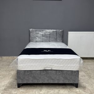 Bir Buçuk Kişilik Baza Takımı - Açık Gri