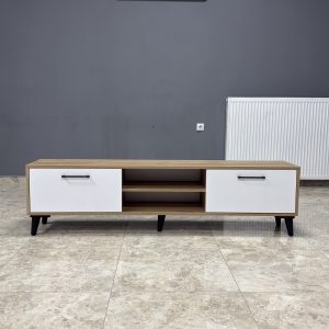 180'lik TV Sehpası - Sepet Beyaz