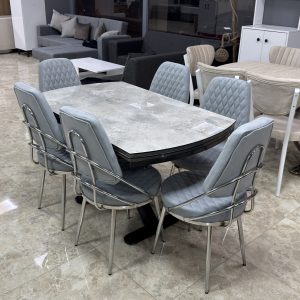 Açılabilir Rabla X Masa Takımı - Açık Gri Aras Sandalye