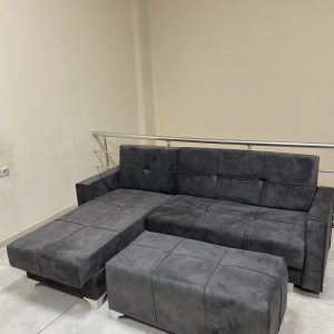 Puflu Açılabilir Köşe L Koltuk (Antrasit)