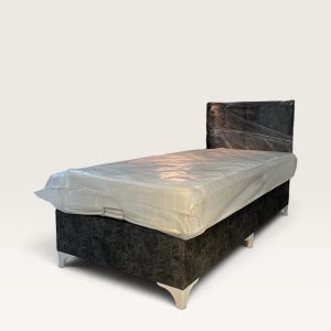 Kapitone Tek Kişilik Baza Takımı - Gri